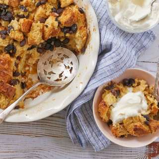 Rum Raisin Irish Bread and Butter Pudding Recipe