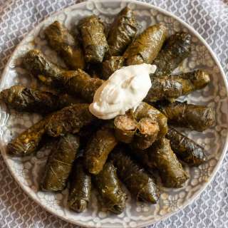 Meat Stuffed Grape Leaves (Dolmas)