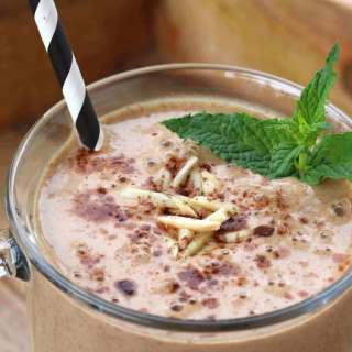 Chocolate Nut Banana Protein Smoothie
