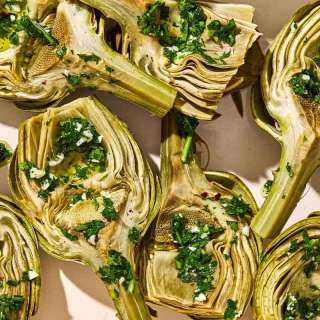 Grilled Artichokes with Garlic, Parsley, and Lemon