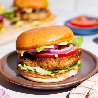 Best Ever Chicken Burger with Mediterranean-Spiced Chicken Patties