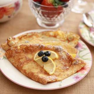 Lemon and Blueberry Crepes