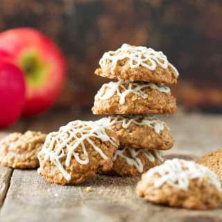 Maple Glazed Apple Oatmeal Cookies