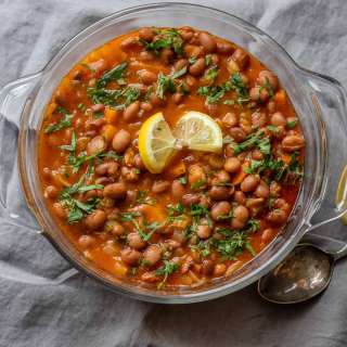 Barbunya (Turkish Style Borlotti Beans)