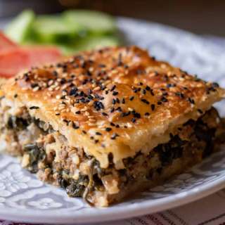 Phyllo Meat and Spinach Pie (Egyptian Goulash)
