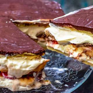 Chocolate Eclair Cake with Choux Pastry