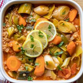 Zeytinyağlı Pırasa Yemeği (Turkish Braised Leeks)