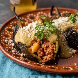 Chicken Stuffed Poblano Peppers