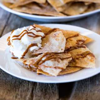 Churro Chips with Whipped Cream