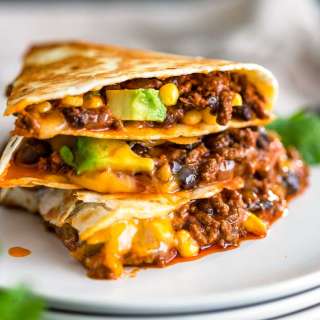 Crispy Ground Beef Quesadilla