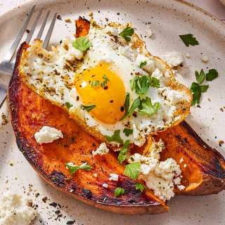 Sweet Potato Breakfast with Fried Eggs