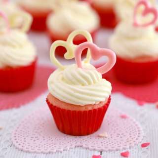 Pink Velvet Cupcakes for Valentine's Day