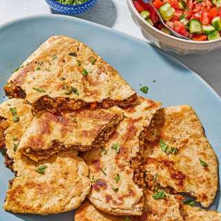 Whole Wheat Flatbread Stuffed with Harissa Carrots and Lentils