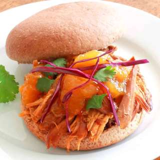 Pulled Chicken Sandwiches With Mango