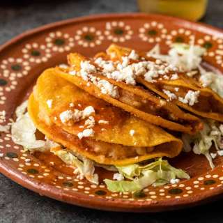 Cheesy Potato Tacos (Tacos de Papa)