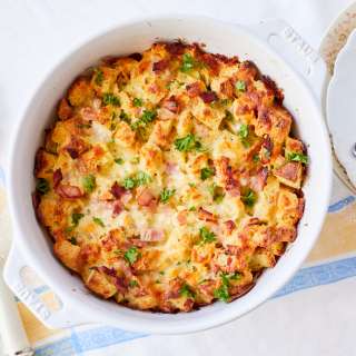 Croque Monsieur Savory Bread Pudding Recipe