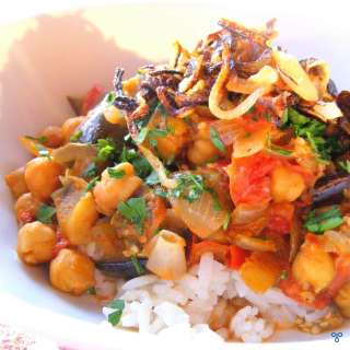 Spicy Aubergine & Chickpea Stew Recipe