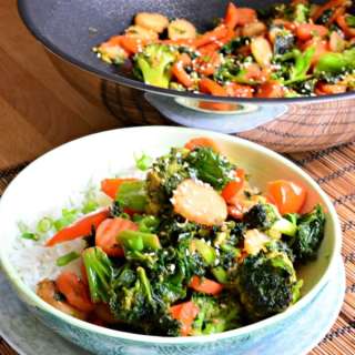 Kale Carrot and Broccoli Stir-Fry