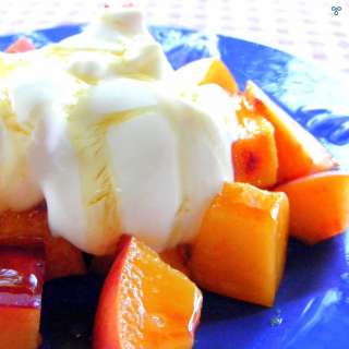 Nectarine With Yoghurt & Honey
