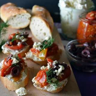 Greek Crostini with Whipped Feta