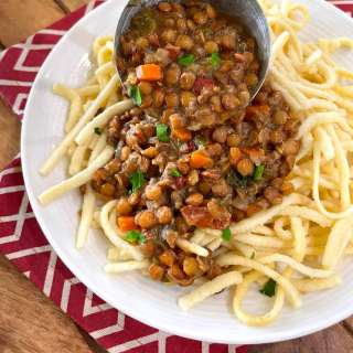 German Lentils (Linsen mit Spätzle)