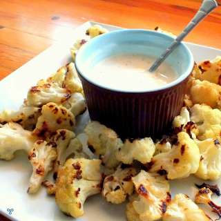 Roasted Cauliflower With Yoghurt Dip