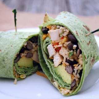 Grilled Chicken & Mexican Rice Wraps