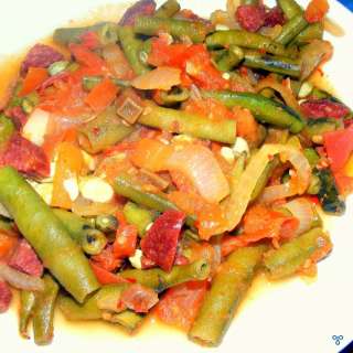 Broad Beans With Sucuk Recipe (Turkish - Sucuklu Bakla)