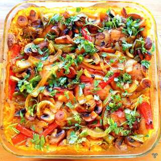 Turkish Chicken & Rice Traybake - Tavuk Kapama