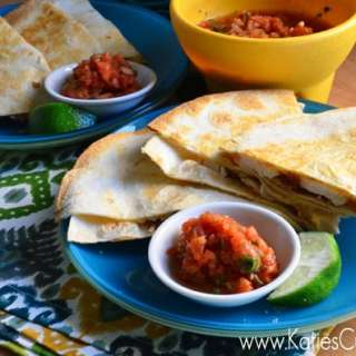 Chipotle Chicken with Bacon Baked Quesadillas