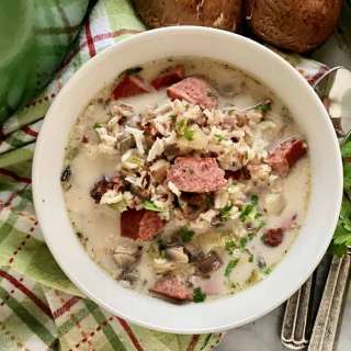 Cream of Sausage and Wild Rice Soup