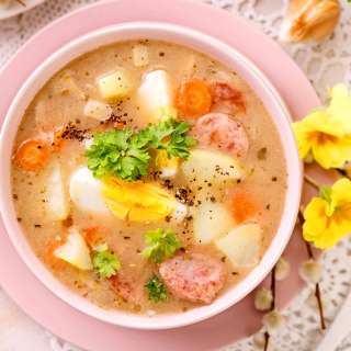 Żurek (Polish Sour Rye Soup)