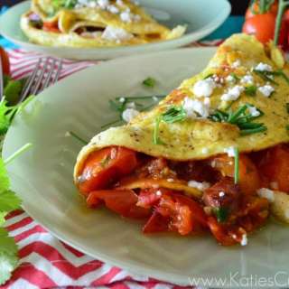 Cherry Tomato and Chorizo Omelette
