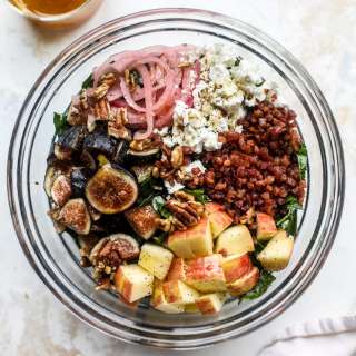 Apple Pancetta Fall Kale Salad