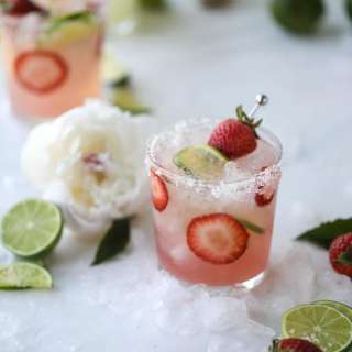 Smoked Strawberry Mezcal Margaritas