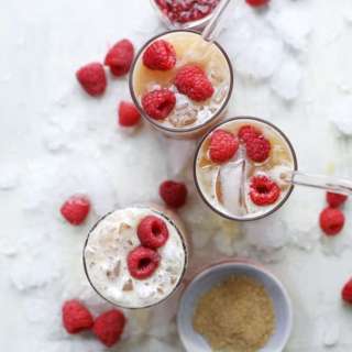 Iced Raspberry Lattes