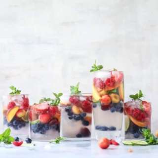 Rainbow Coconut Water Spritzers