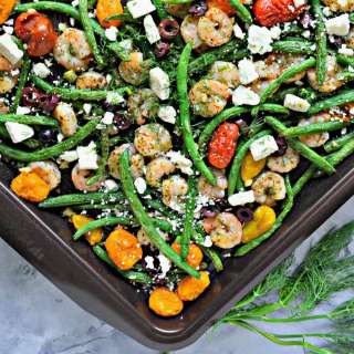 Sheet Pan Greek Shrimp Dinner