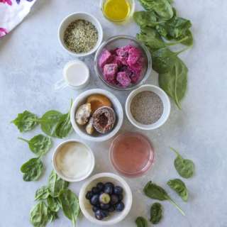 Blueberry Pink Dragonfruit Smoothie