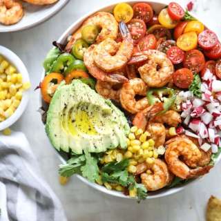 Tequila Shrimp Taco Salad