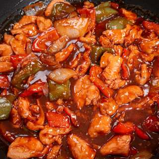 Easy Sweet and Sour Chicken (No batter, stir fry)