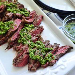Grilled Skirt Steak with Chimichurri Sauce