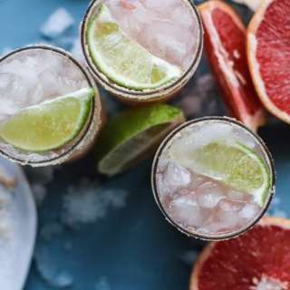 Pink Grapefruit Margaritas with Chili Salt
