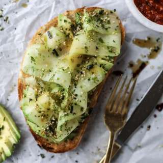 Cucumber Ribbon Avocado Toast