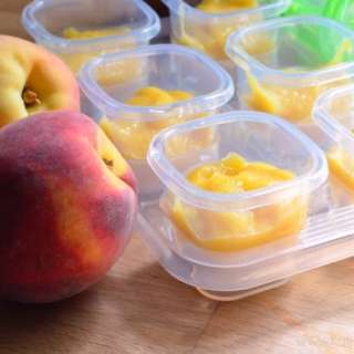 Homemade Peach Puree Baby Food