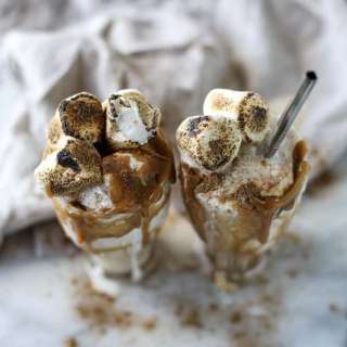Bourbon Chai Caramel Milkshakes