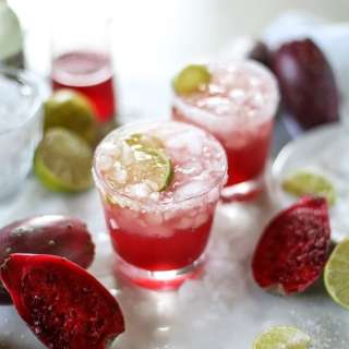 Prickly Pear and Ginger Beer Margaritas