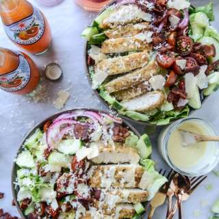 Parmesan Crusted Chicken Salads