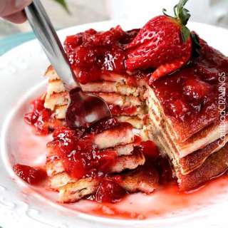 Strawberry Cheesecake Pancakes