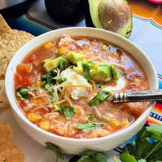 Crockpot Chicken Enchilada Soup